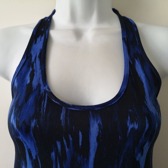 NWT LULULEMON PASK Blue Black Cottony 4 Way Stretch Cool Racerback Top 6 - Picture 3 of 8